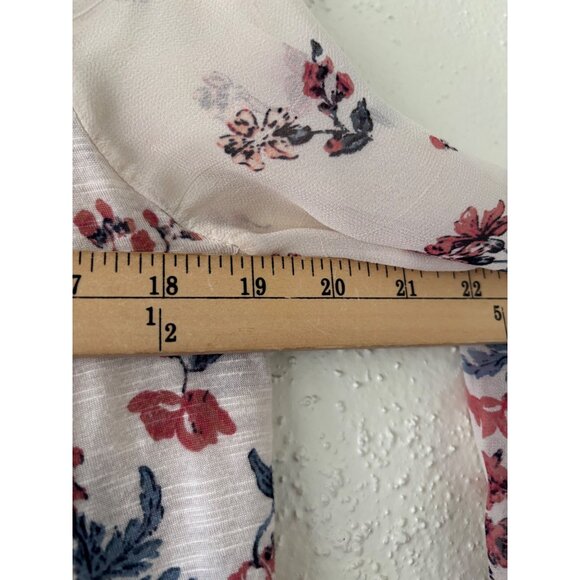 Lucky Brand High Neck Floral Long Sleeve Boho Blouse Top S - Picture 8 of 9